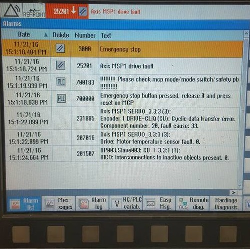 Multiple topology errors on a Hardinge Bridgeport 828D machine